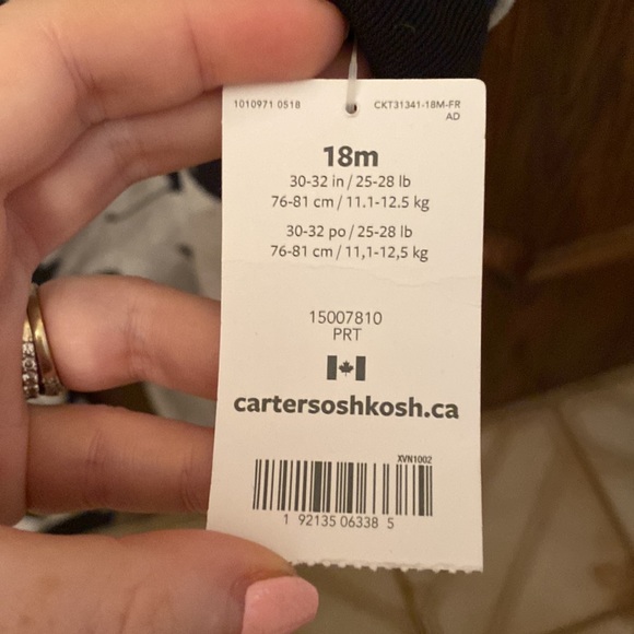 NWT Carter’s PJs size 18m - Picture 3 of 4